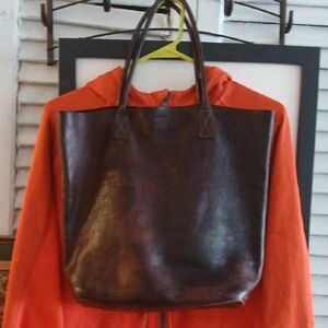 Coach Dark Brown Leather Tote